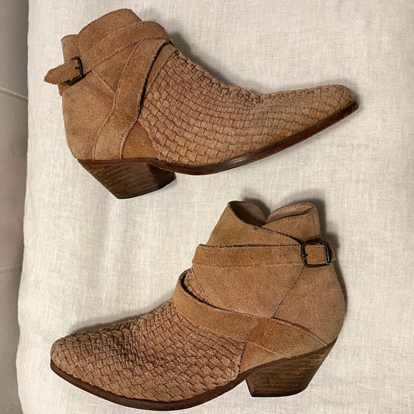 Free People Venture Suede ankle booties buckle heeled - Picture 2 of 7